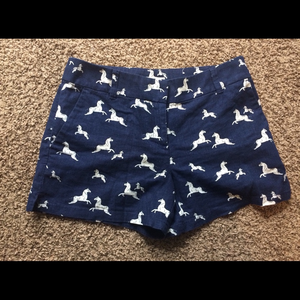 loft blue print shorts